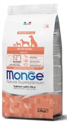 Корм Монж специальный с лососем и рисом для взрослых собак всех пород (Speciality Adult SALMON / RICE) Image 0